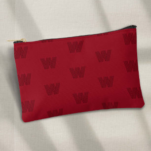 Bolsito Accesorio Pequeño moderno rojo monogramado