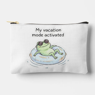 Bolsito Accesorio Pequeño Modo de vacaciones de rana linda activado divertid