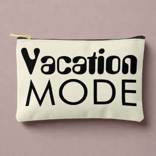 Bolsito Accesorio Pequeño Modo de vacaciones Tipografía Negra Neutral Negra 