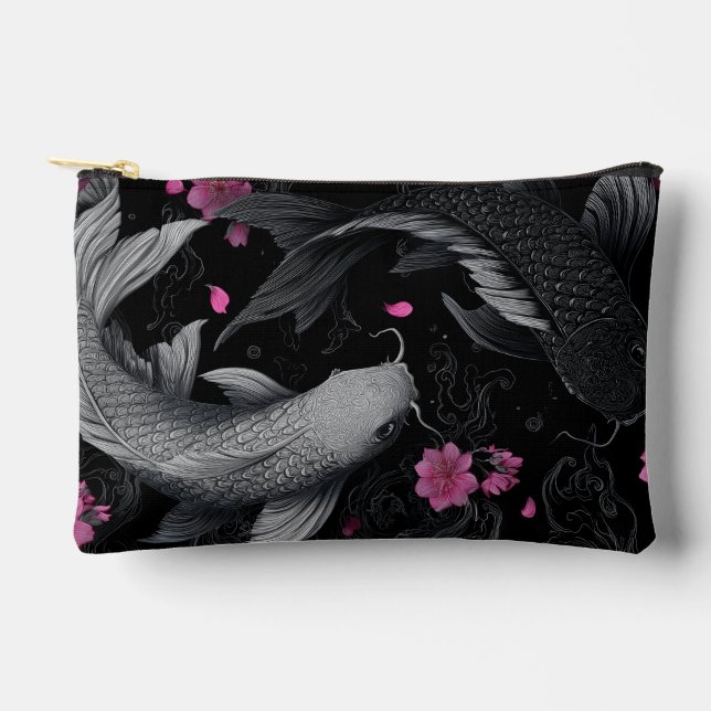 Bolsito Accesorio Pequeño Modo oscuro de peces Koi japoneses (Anverso)