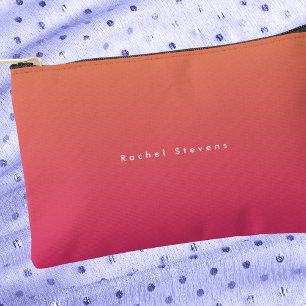 Bolsito Accesorio Pequeño Monograma clásico moderno rosa y Naranja