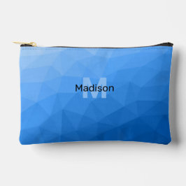 Bolsito Accesorio Pequeño Monograma de malla geométrica azul claro