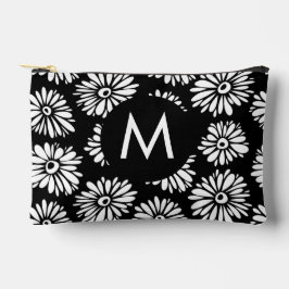 Bolsito Accesorio Pequeño Monograma de margarita minimalista y groovy en bla