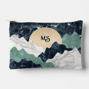 Bolsito Accesorio Pequeño Monograma del paisaje de las montañas de Marble