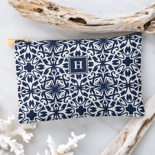 Bolsito Accesorio Pequeño Monograma del patrón de mosaico mediterráneo de la