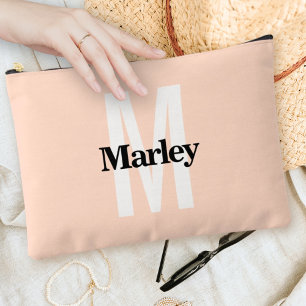 Bolsito Accesorio Pequeño Monograma elegante moderno audaz Moda rosa Rubor a