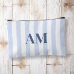 Bolsito Accesorio Pequeño Monograma inicial azul moderno minimalista<br><div class="desc">Crea tu propia bolsa de cosmética y maquillaje personalizada con iniciales minimalistas modernas y nombre de monograma de caligrafía de guiones.</div>