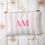 Bolsito Accesorio Pequeño Monograma inicial rosado moderno minimalista<br><div class="desc">Crea tu propia bolsa de cosmética y maquillaje personalizada con iniciales minimalistas modernas y nombre de monograma de caligrafía de guiones.</div>