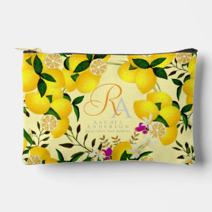 Bolsito Accesorio Pequeño Monograma limón amarillo
