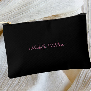 Bolsito Accesorio Pequeño Monograma negro elegante moderno y con estilo