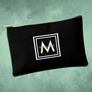 Bolsito Accesorio Pequeño Monograma negro personalizado