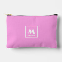 monograma nombre simple rosa 