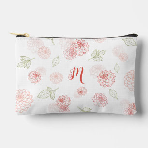 Bolsito Accesorio Pequeño Monograma rosa precoz floral
