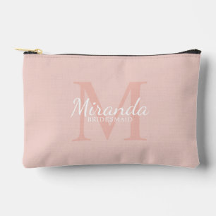 Bolsito Accesorio Pequeño Monograma y nombre de la dama de honor personaliza