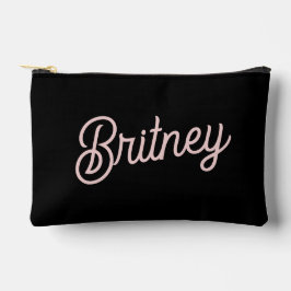 Bolsito Accesorio Pequeño Monograma y nombre rosado polvoriento de Rubor mod