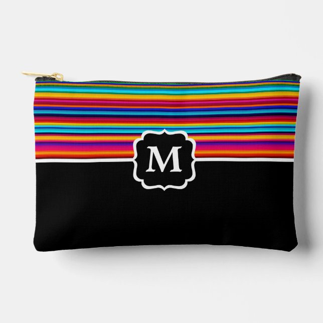 Bolsito Accesorio Pequeño Monogramed Serape Striped (Anverso)