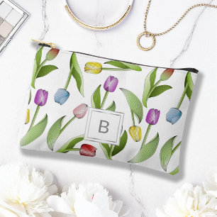 Bolsito Accesorio Pequeño Monomagrama Tulipán Moderno Colorido