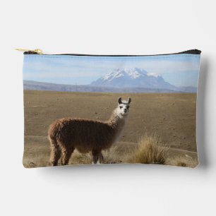 Bolsito Accesorio Pequeño Montaña Llama e Illimani Bolivia Sudamérica