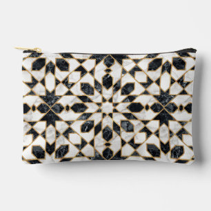 Bolsito Accesorio Pequeño Mosaico marroquí de mármol blanco y negro