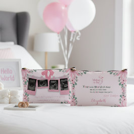 Bolsito Accesorio Pequeño Mother To Be Floral Boho Modern Typography