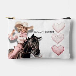 Bolsito Accesorio Pequeño Muchacha rosa de Rubor súper linda en caballo