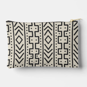Bolsito Accesorio Pequeño Mudcloth inspirado en marfil de carbón   Tribal mo