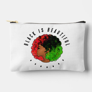 Bolsito Accesorio Pequeño Mujer niña negra panafricana orgullo afro verde ro