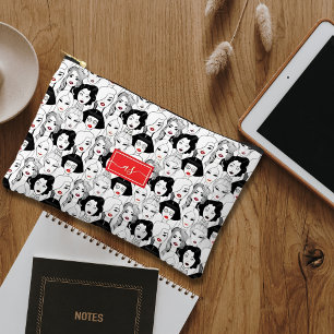 Bolsito Accesorio Pequeño Multitud de mujeres con labios rojos monogramadas