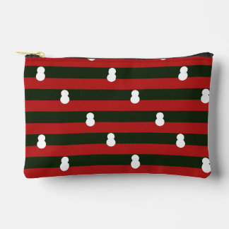 Bolsito Accesorio Pequeño Muñeco de Nieve Rayas Rojas y Verdes Navidad Minim