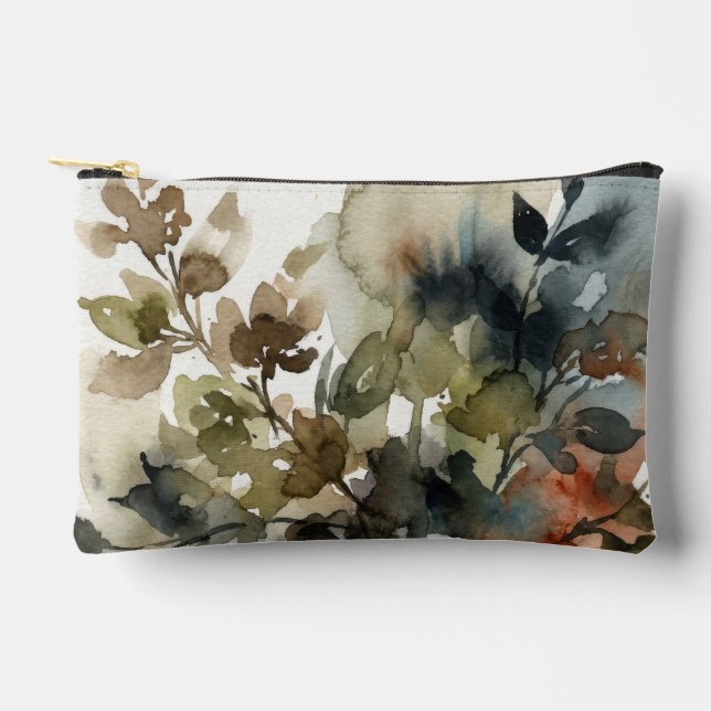 Bolsito Accesorio Pequeño Muted Forest Watercolor (Anverso)