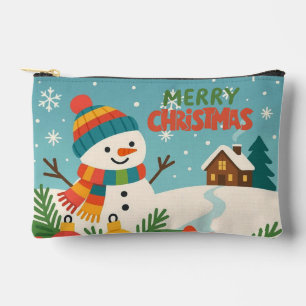 Bolsito Accesorio Pequeño Muy lindo, clásico muñeco de nieve Feliz Navidad