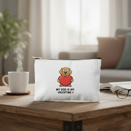 Bolsito Accesorio Pequeño My Dog Is My Valentine | Cute Unisex Dog Lover Shi