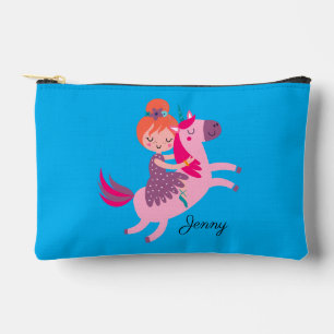 Bolsito Accesorio Pequeño Naranja corta Chica haitiana montada en unicornio