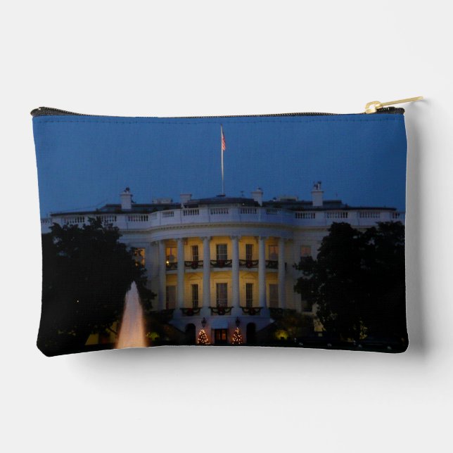 Bolsito Accesorio Pequeño Navidades Casa Blanca de noche en Washington DC (Reverso )