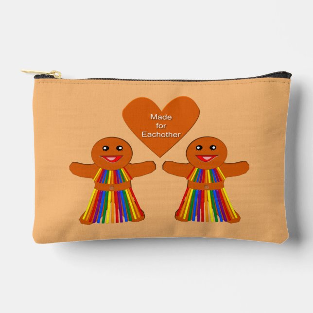 Bolsito Accesorio Pequeño Navidades lesbianas Gingerbread Pareja de Damas (Anverso)