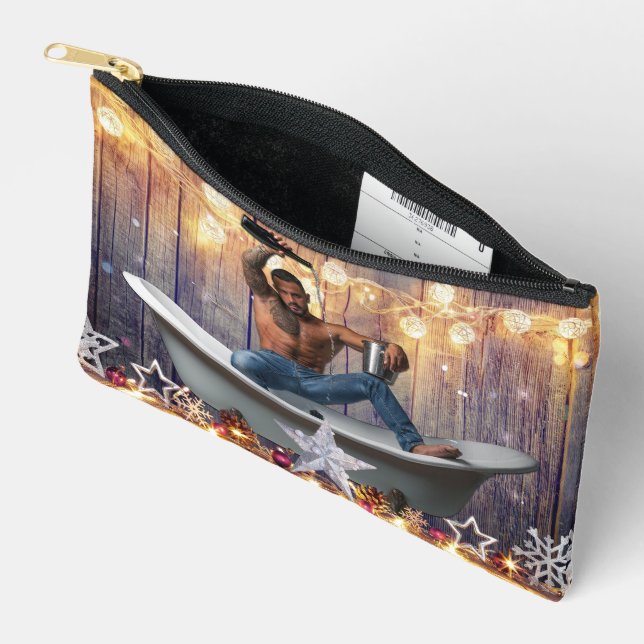 Bolsito Accesorio Pequeño Navidades SlipperyJoe estrellas doradas luces moja (Abierto)