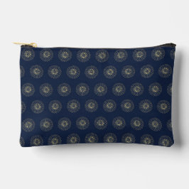 Bolsito Accesorio Pequeño Navy | Golden Zinnia Flower Medallions