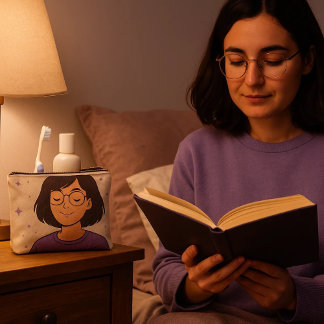 Bolsito Accesorio Pequeño Neceser con ilustración - calma para tu día a día