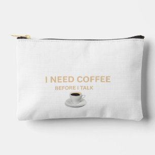 Bolsito Accesorio Pequeño “Necesito café antes de hablar”