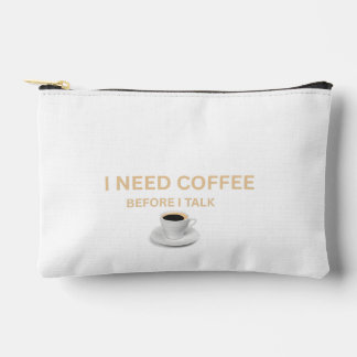 Bolsito Accesorio Pequeño “Necesito café antes de hablar”
