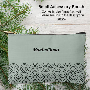 Bolsito Accesorio Pequeño Negro sobre verde - Arches Glam Pouch accesorio pe