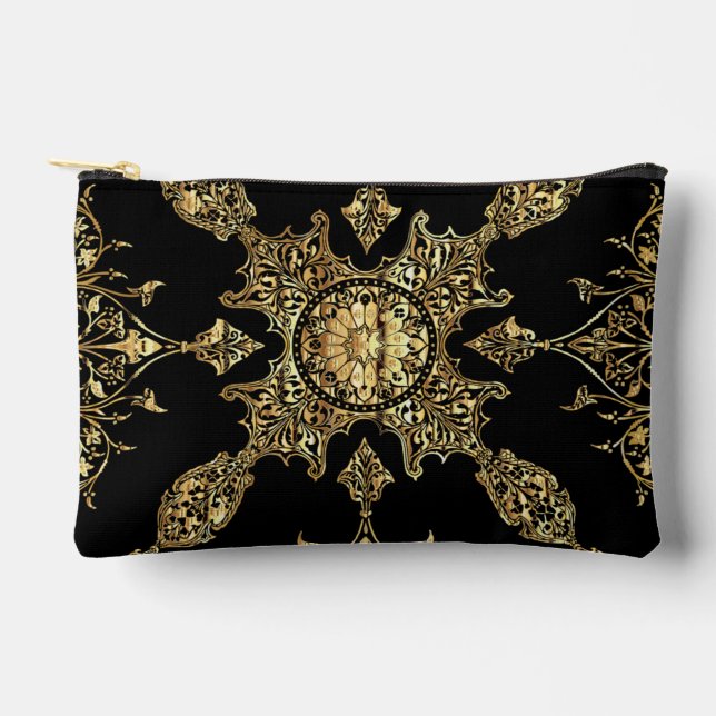 Bolsito Accesorio Pequeño Negro y oro (Anverso)