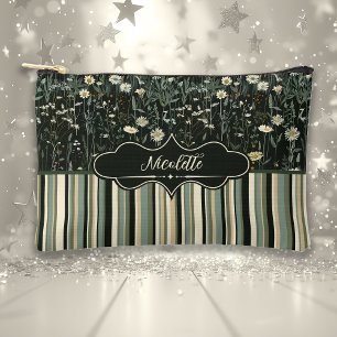 Bolsito Accesorio Pequeño Nicolette Dark Daisy Floral Stried