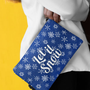 Bolsito Accesorio Pequeño Nieve azul y blanca deja que nieve