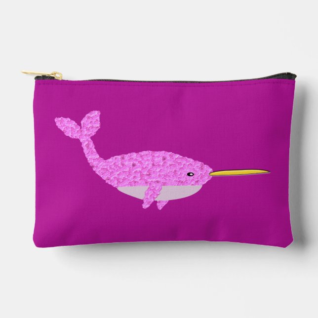 Bolsito Accesorio Pequeño Niña Rosa bonito Narwhal (Anverso)