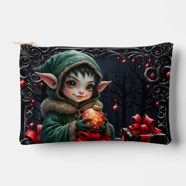 Bolsito Accesorio Pequeño Niño mayor de edad con abrigo verde (Anverso)