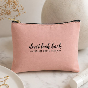 Bolsito Accesorio Pequeño No Mires Atrás   Moderno Rosa Melocotón Inspirador