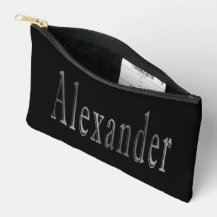 Bolsito Accesorio Pequeño Nombre Alexander Gris