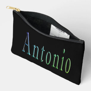 Bolsito Accesorio Pequeño Nombre Antonio Diseñado Colorido, 