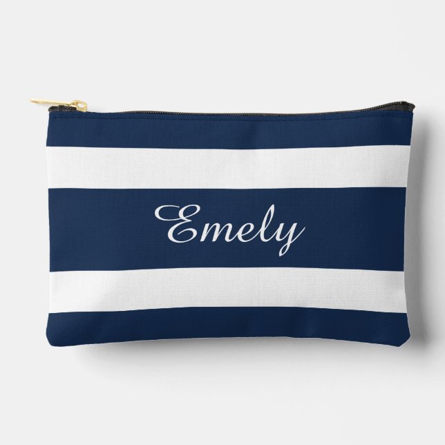 Bolsito Accesorio Pequeño Nombre azul moderno (Anverso)